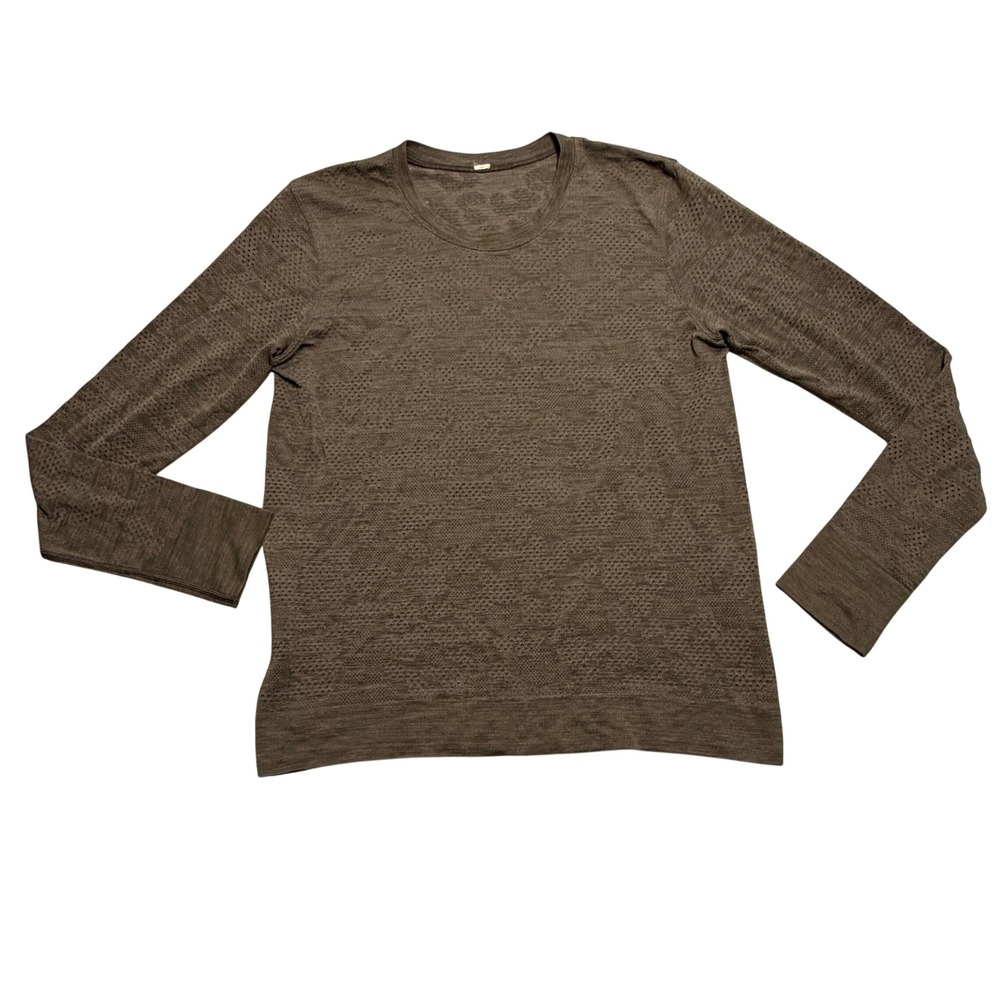 Lululemon Swiftly Tech Long Sleeve 2.0 Shirt Grey Charcoal Size 6 Running Top